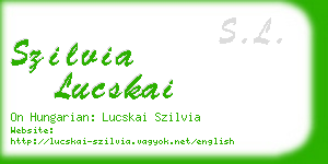 szilvia lucskai business card